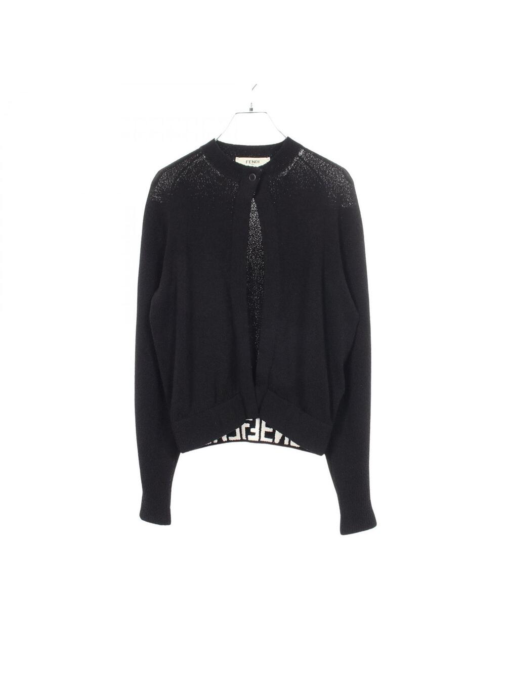 Fendi Knit Cardigan Rayon Black #38 #278115F58B